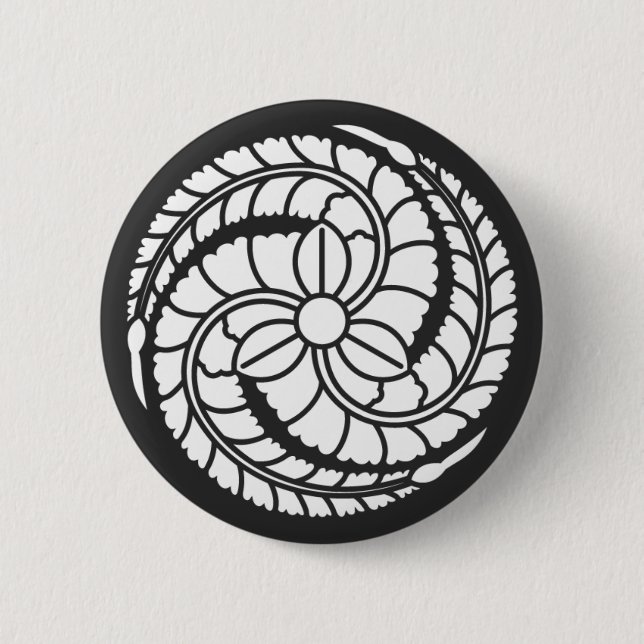 [Family Crests] Flowers 2 Inch Round Button (Front)