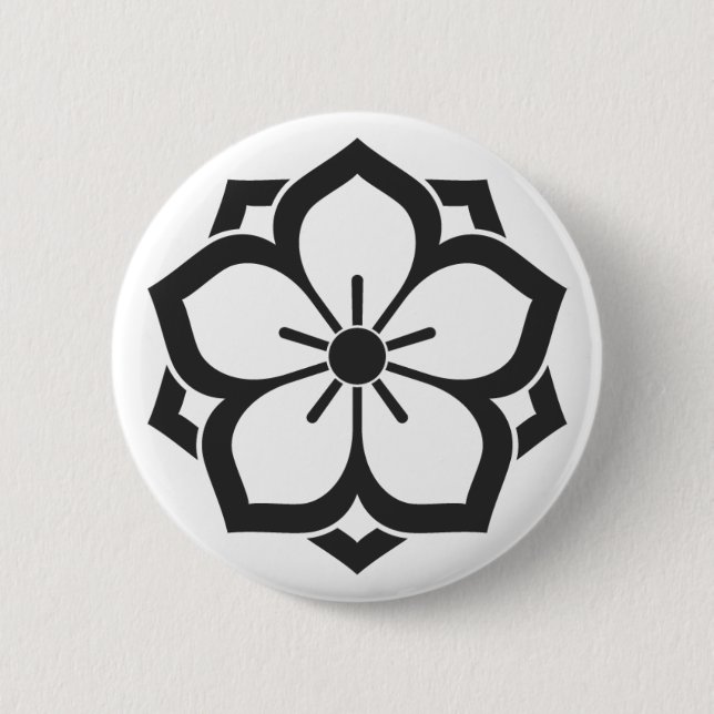 [Family Crests] Flowers 2 Inch Round Button (Front)