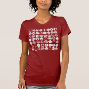 [Family Crests] Flowers and Plants (White symbols) T-Shirt