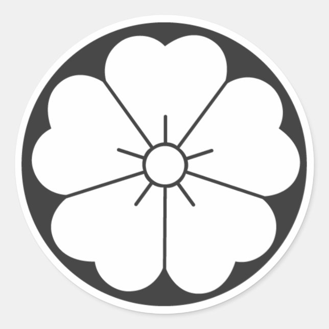 [Family Crests] Flowers Classic Round Sticker (Front)