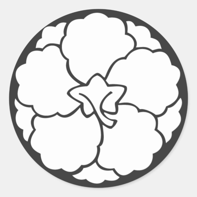 [Family Crests] Flowers Classic Round Sticker (Front)