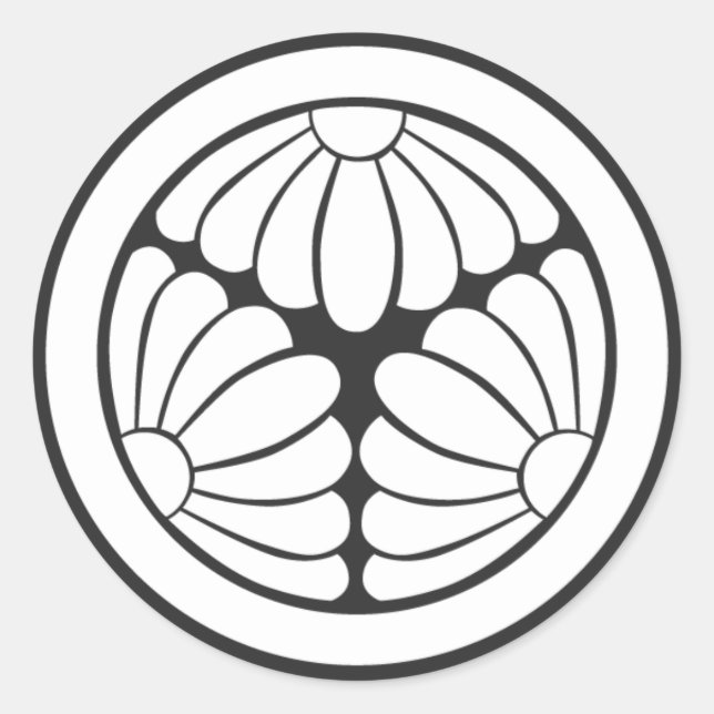 [Family Crests] Flowers Classic Round Sticker (Front)