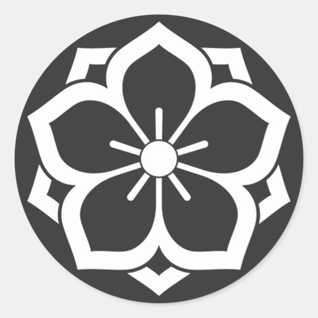 [Family Crests] Flowers Classic Round Sticker (Front)