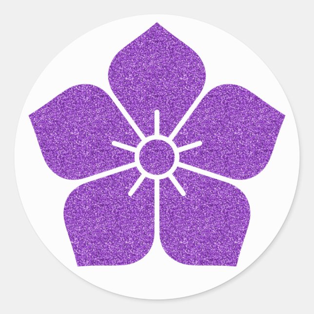 [Family Crests] Kikyo flower Button Classic Round Sticker (Front)