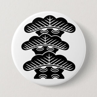 [Family Crests] Left-aligned 3tiered pine trees 3 Inch Round Button