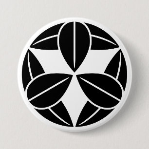 [Family Crests] Nine bamboo leaves 3 Inch Round Button
