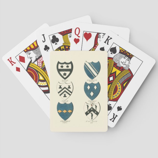 Family Crests of Various English Houses Playing Cards (Back)