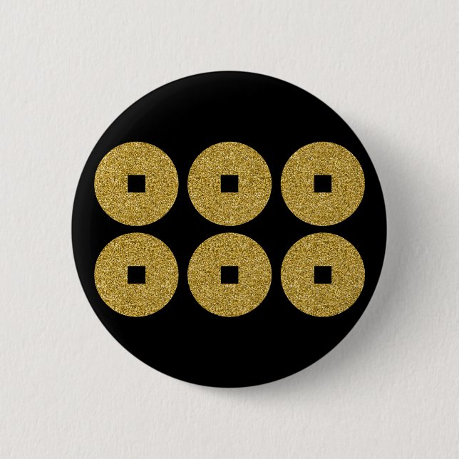[Family Crests] Sanada 6monsen Pinback Button (Front)