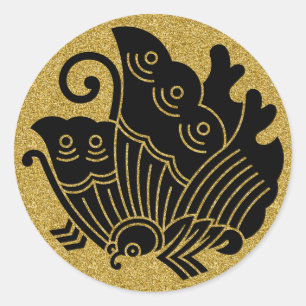 [Family Crests] Swallowtail butterfly Classic Round Sticker