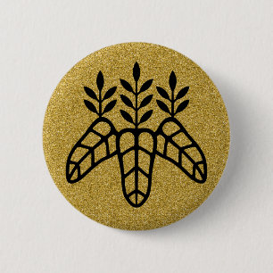 [Family Crests] Taiko Paulownia 2 Inch Round Button