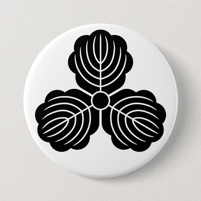 [Family Crests] three ork leaves 3 Inch Round Button (Front)