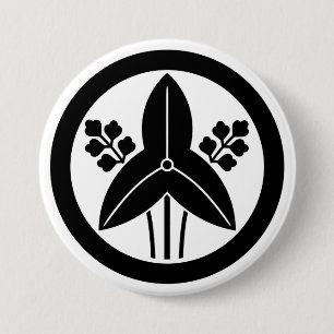 [Family Crests] Threeleaf arrowhead with round 3 Inch Round Button