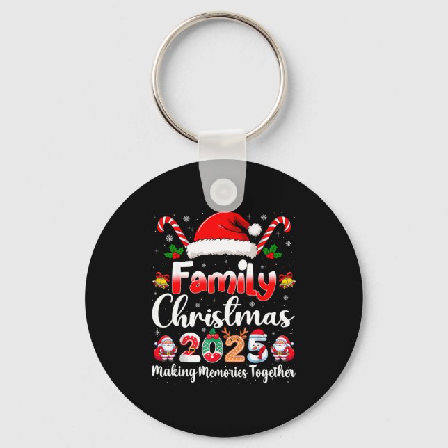 Family Crew Christmas Squad 2025 Funny Xmas Matchi Keychain (Front)