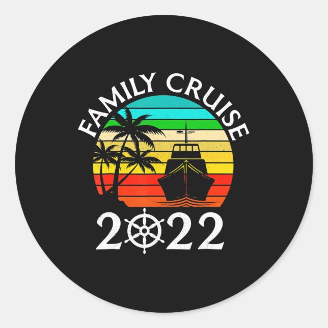 Family Cruise 2022 Cruise  Family Matching Group S Classic Round Sticker (Front)