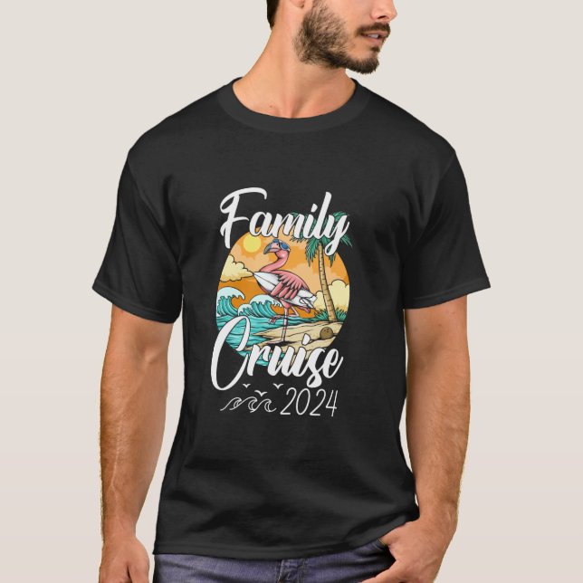 Family Cruise 2024 Matching Flamingo Cruise Squad  T-Shirt (Front)