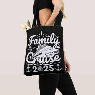 Family Cruise 2025 Cool Funny Family Trip Cruise Tote Bag