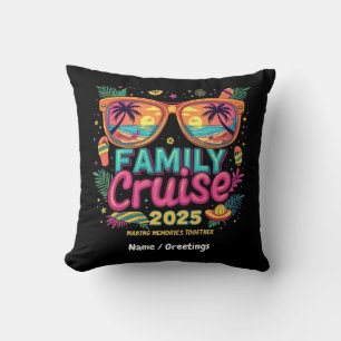 Family Cruise 2025 Making Memories Together Throw Pillow