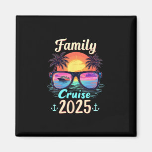 Family Cruise 2025 Matching Ship Trip Vacation Sun Magnet