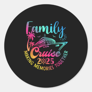 Family Cruise 2025 Summer Vacation Matching Family Classic Round Sticker