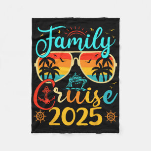 Family Cruise 2025 Summer Vacation Matching Family Fleece Blanket