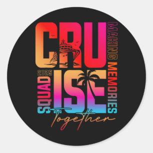 Family Cruise 2025 Vacation Trip Family Matching C Classic Round Sticker