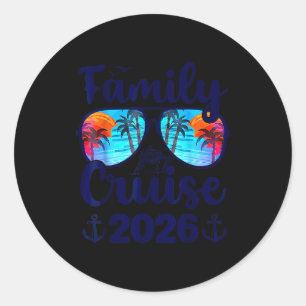 Family Cruise 2026 Family Vacation Matching Family Classic Round Sticker