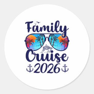 Family Cruise 2026 Family Vacation Matching Family Classic Round Sticker