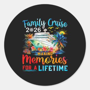 Family Cruise 2026 Group Matching Cruisin Together Classic Round Sticker