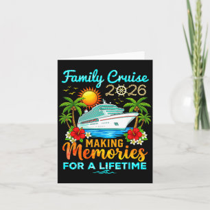 Family Cruise 2026 Making Memories Summer Vacation Card