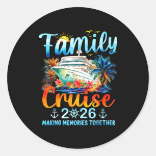 Family Cruise 2026 Making Memories Together Matchi Classic Round Sticker