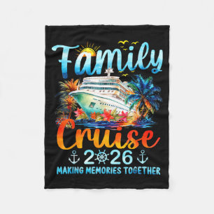 Family Cruise 2026 Making Memories Together Matchi Fleece Blanket