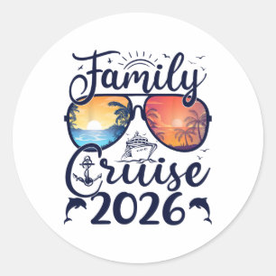 Family Cruise 2026 Summer Vacation Matching Family Classic Round Sticker