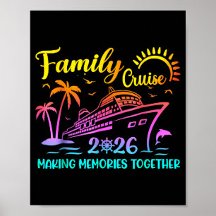 Family Cruise 2026 Summer Vacation Matching Family Poster