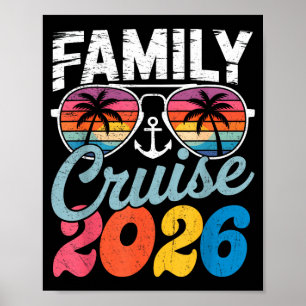 Family cruise 2026 summer vacation matching family poster
