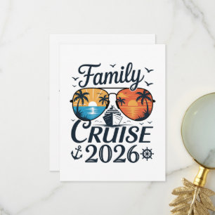Family Cruise 2026 Summer Vacation Thank You Card