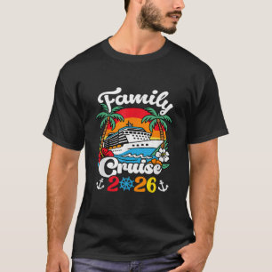 Family Cruise 2026 Vacation Sunset Tropical Trip K T-Shirt