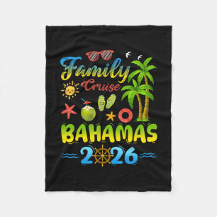 Family Cruise Byhamas 2026 Tropical Vacation Gift Fleece Blanket