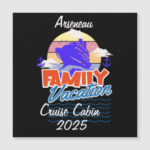 Family CRUISE Cabin Black Personalize Magnet