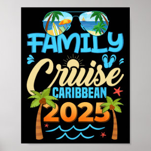 Family Cruise Caribbean 2025 Matching Vacation 202 Poster