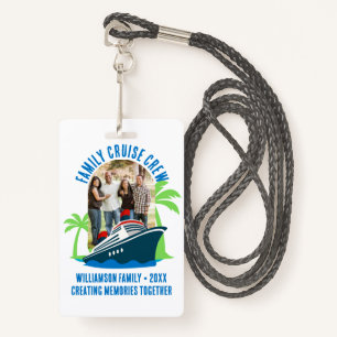 FAMILY CRUISE CREW Photo Holiday Travel Badge