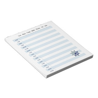 Family Cruise Daily Communication Notepad