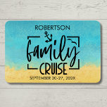 Family Cruise Door Decoration Magnet<br><div class="desc">Personalize this modern family cruise door stateroom marker for your ship cabin door. You'll be able to easily find your cabin and others in your family group cruise reunion's party too. Please note: Not all ship's doors are magnetic. We cannot guarantee your door will be magnetic. Please check with your...</div>