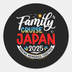 Family Cruise Japan 2025 Matching Family Vacation  Classic Round Sticker