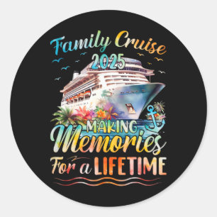 Family Cruise Party Celebration Costume Outfit Co Classic Round Sticker