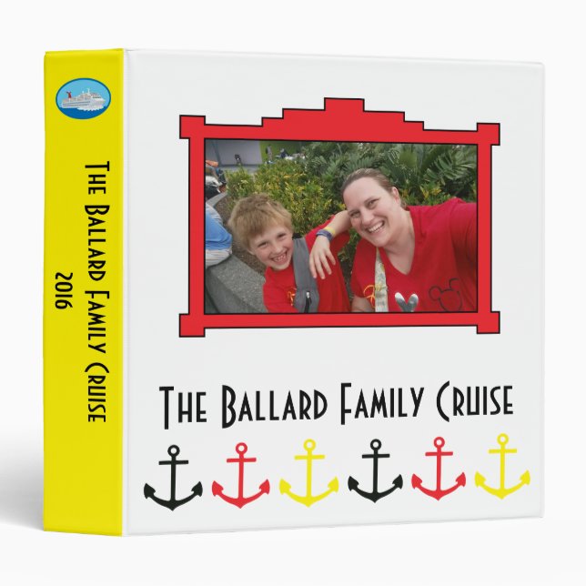 Family Cruise Planning Binder Scrapbook (Front/Spine)