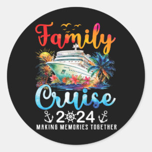 Family Cruise Ship Vacation Trip 2024 Family Cruis Classic Round Sticker