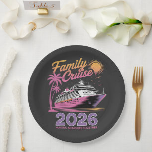 Family Cruise Squad 2026 Vacation Matching Trip Paper Plate