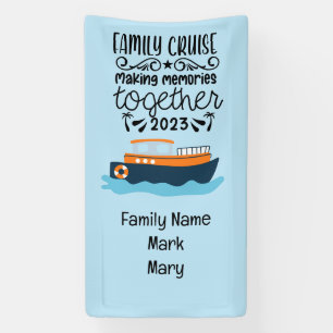 Family Cruise Squad Travel Vacation Banner