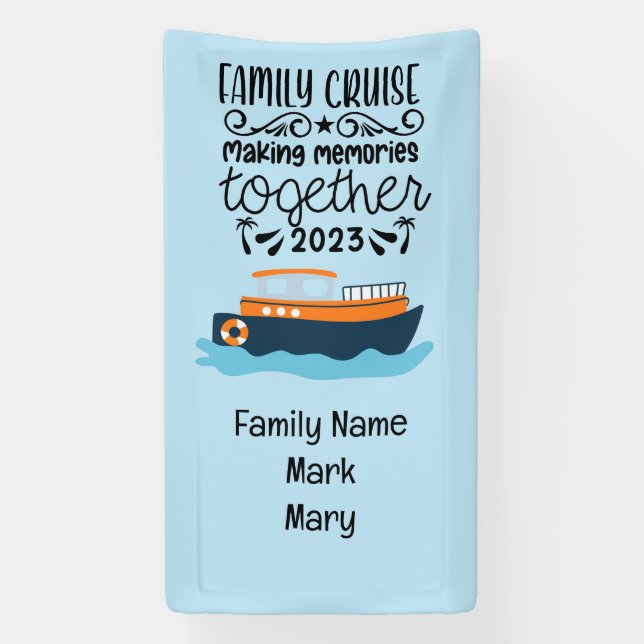 Family Cruise Squad  Travel Vacation  Banner (Vertical)