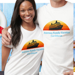 Family Cruise Sunset Vacation Personalize T-Shirt
